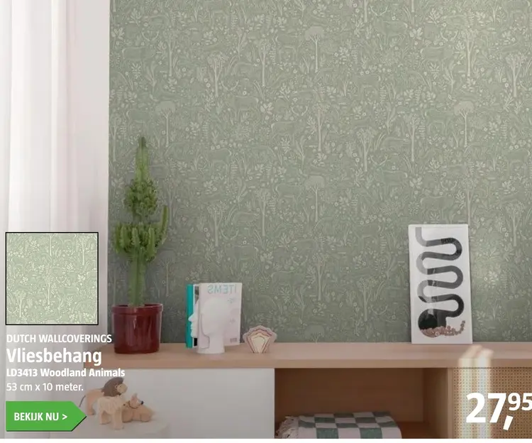 Aanbieding: Vliesbehang Woodland Animals