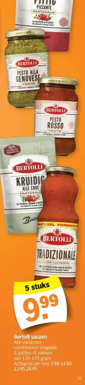 Promotie: Bertolli sauzen