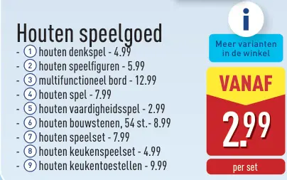 Promotie: Houten speelgoed