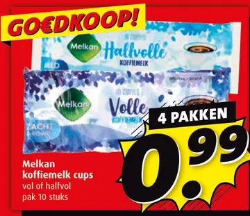 Aanbieding: Melkan koffiemelk cups