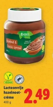 Aanbieding: Lactosevrije hazelnootcrème