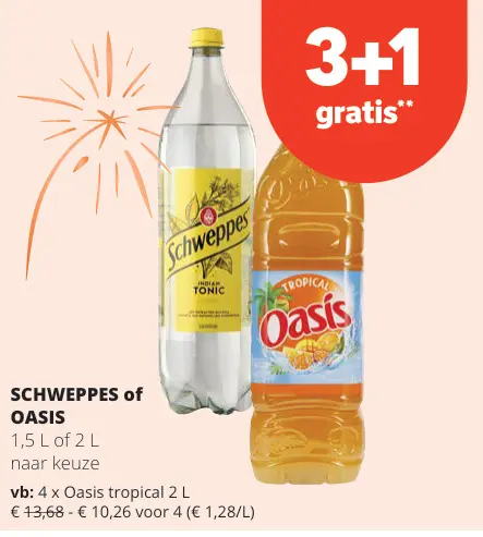 Promotie: Schweppes or Oasis