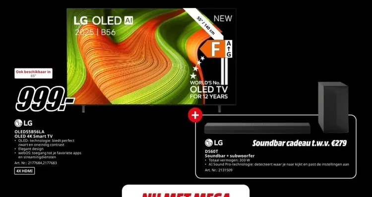 Promotie: OLED55B56LA OLED 4K Smart TV