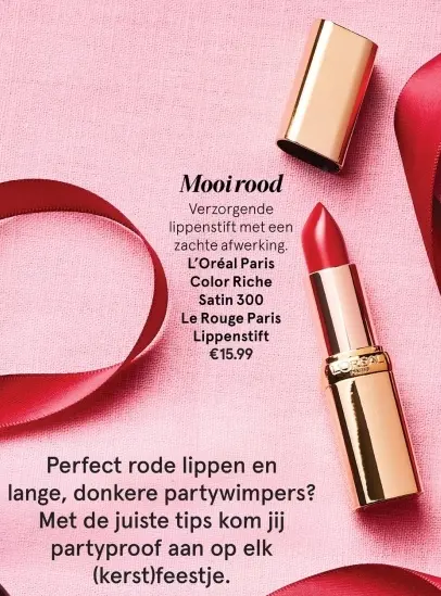 Aanbieding: Color Riche Satin 300 Le Rouge Paris Lippenstift
