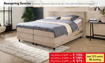 Aanbieding: Sunrise boxspring taupe