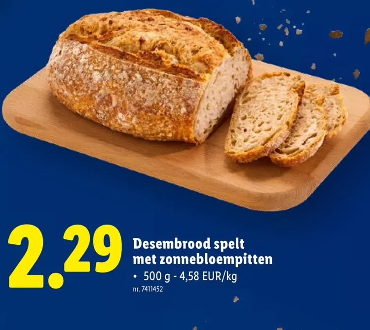Promotie: Desembrood spelt met zonnebloempitten