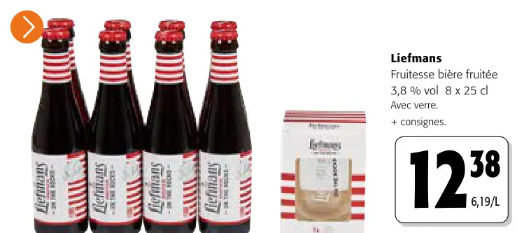 Offre: Fruitesse bière fruitée 3,8 % vol 8 x 25 cl