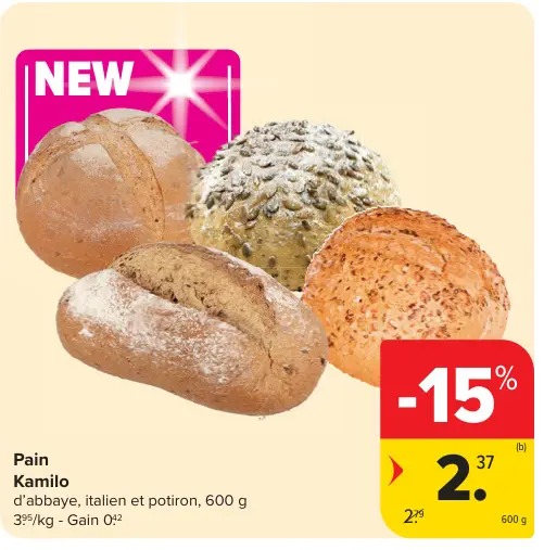 Offre: Pain Kamilo