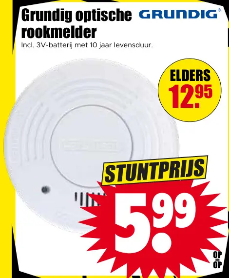 Aanbieding: Grundig optische rookmelder