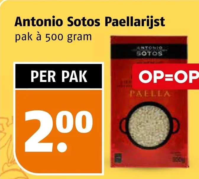 Aanbieding: Antonio Sotos Paellarijst