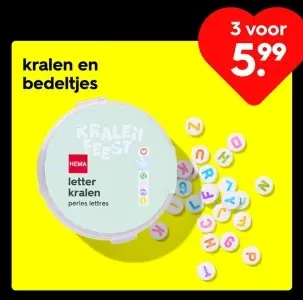 Aanbieding: letter kralen