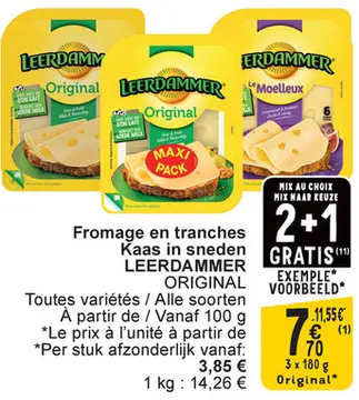Aanbieding: Fromage en tranches / Kaas in sneden