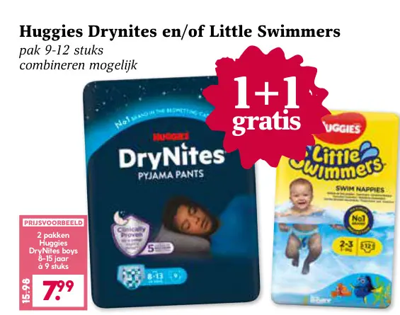 Aanbieding: Huggies Drynites en/of Little Swimmers