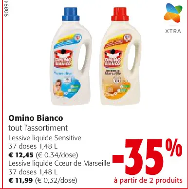 Offre: Lessive liquide Sensitive Lessive liquide Cœur