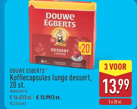Promotie: Koffiecapsules lungo dessert