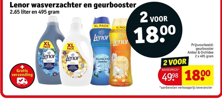 Aanbieding: Lenor wasverzachter en geurbooster