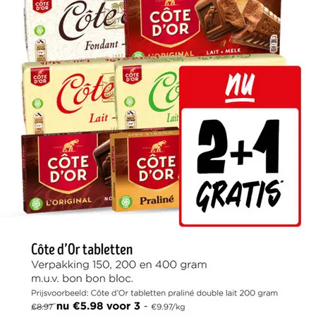 Promotie: Côte d'Or tabletten