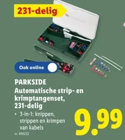 Promotie: Automatische strip- en krimptangenset