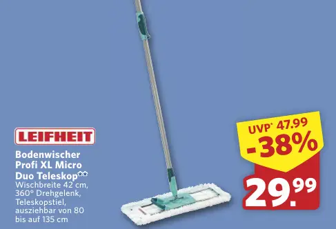 Aanbieding: Bodenwischer Profi XL Micro Duo Teleskop