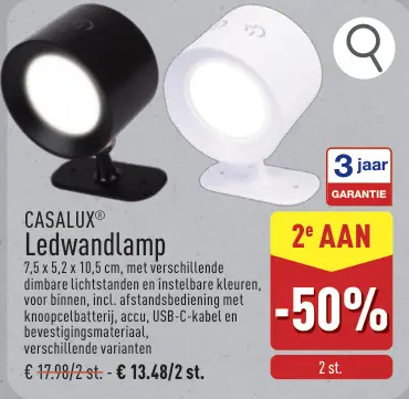 Promotie: Ledwandlamp