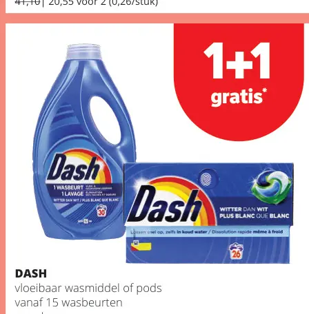 Promotie: Vloeibaar wasmiddel of pods