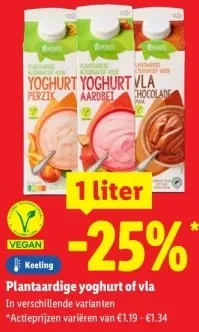 Aanbieding: Plantaardige yoghurt of vla