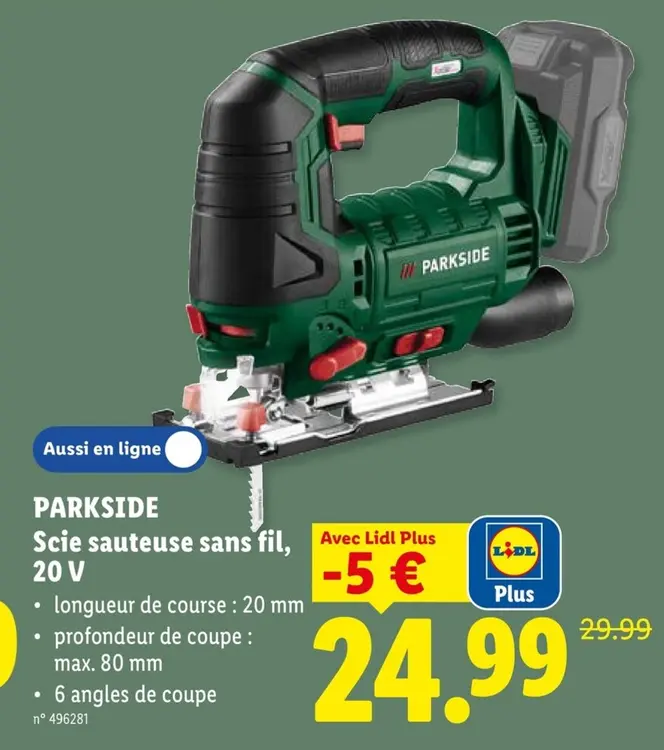 Offre: Scie sauteuse sans fil