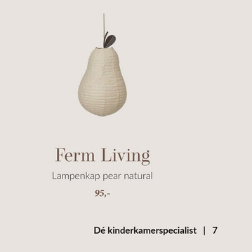 Aanbieding: Ferm Living Lampenkap Pear - Natural