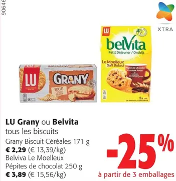 Offre: LU Grany ou Belvita tous les biscuits