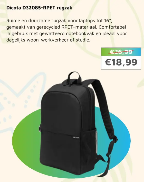 Aanbieding: Dicota D32085-RPET rugzak