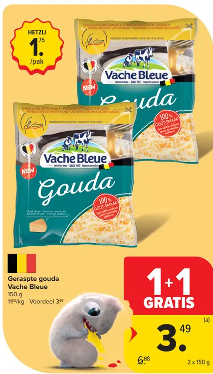 Promotie: Geraspte gouda