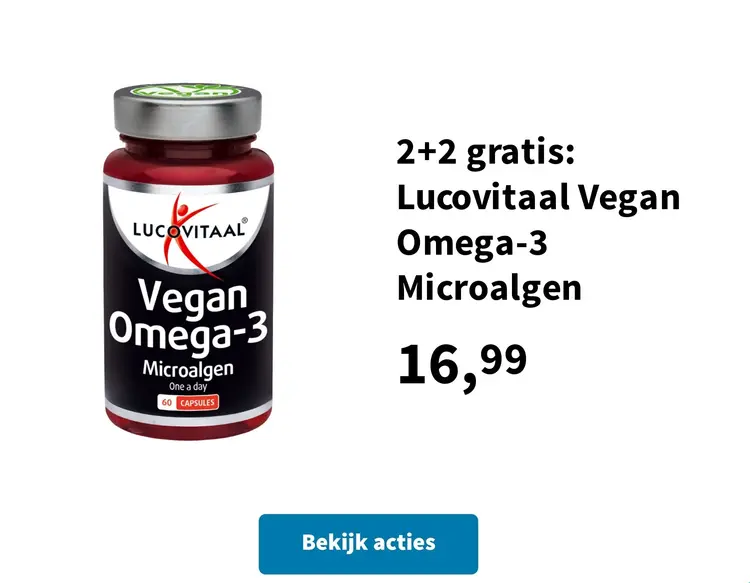 Promotie: 2+2 gratis: Lucovitaal Vegan Omega-3 Microalgen