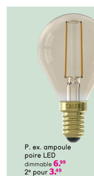Offre: Calex ampoule LED standard - couleur or - E14