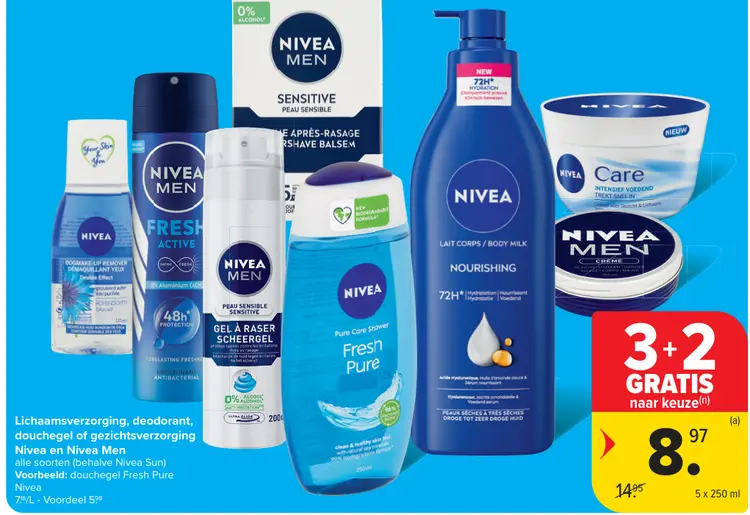 Promotie: Lichaamsverzorging, deodorant, douchegel of gezichtsverzorging