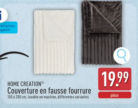 Offre: Couverture en fausse fourrure