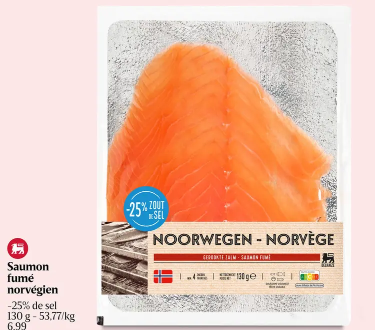 Offre: Saumon | Fumé | -25% de sel | Norvègien