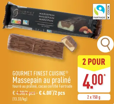 Offre: Massepain au praliné
