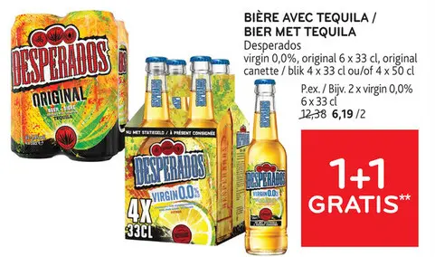 Offre: Bière avec tequila