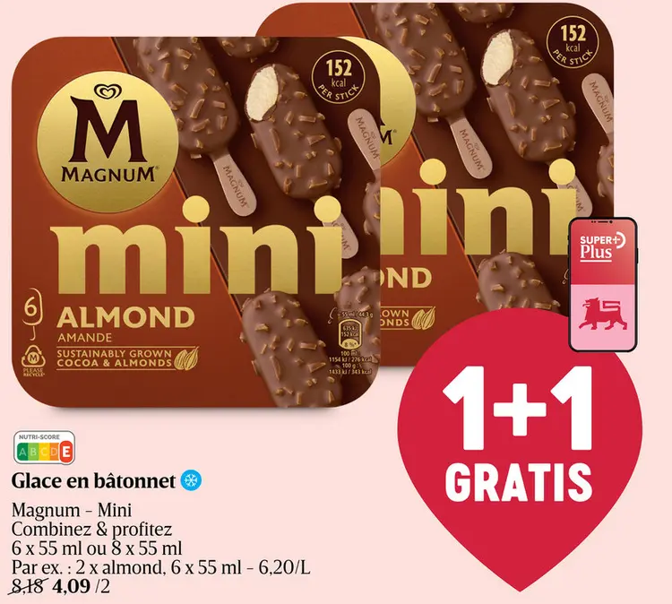 Offre: Glace en bâtonnet Magnum - Mini
