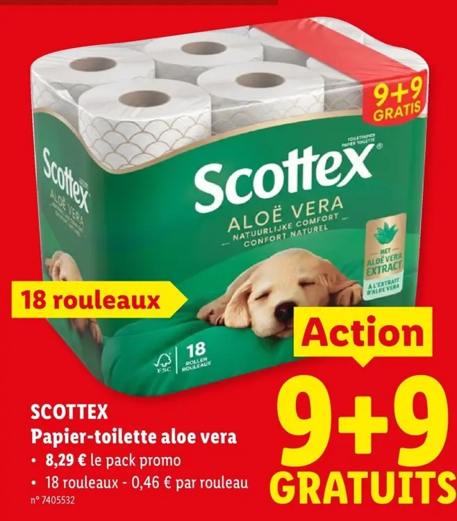 Offre: Papier-toilette aloe vera