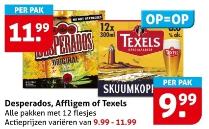 Aanbieding: Desperados, Affligem of Texels