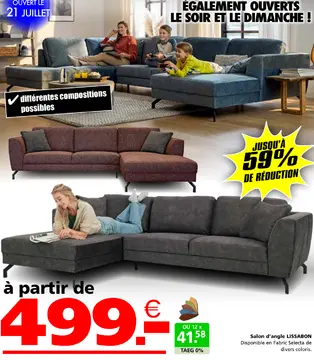 Offre: Salon d'angle LISSABON