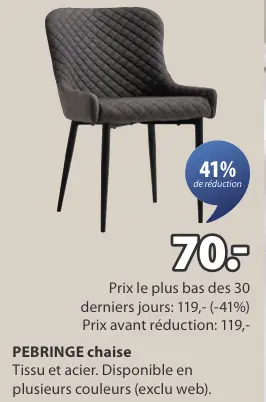 Offre: PEBRINGE chaise