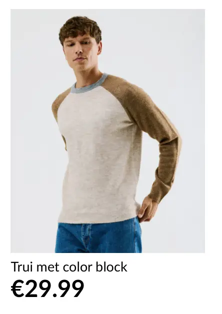 Promotie: Trui met color block