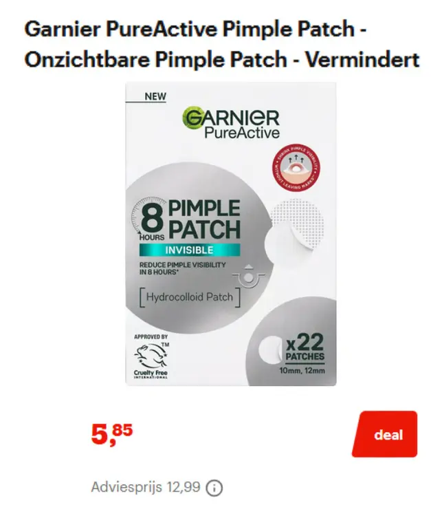 Promotie: Garnier PureActive Pimple Patch - Onzichtbare