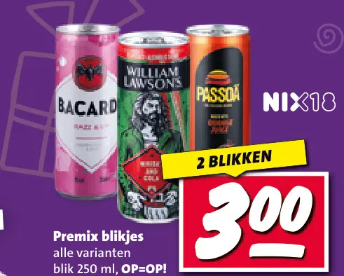 Aanbieding: Premix blikjes