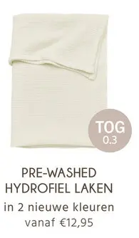 Aanbieding: Laken Wieg Meyco Pre-Washed Hydrofiel Soft Sand