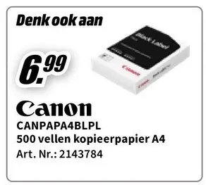 Promotie: CANPAPA4BLPL 500 vellen kopieerpapier A4