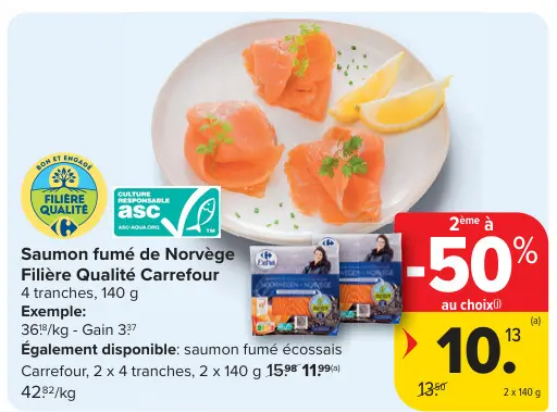 Offre: Saumon fumé de Norvège