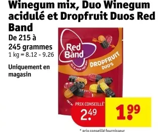 Offre: Winegum mix, Duo Winegum acidulé et Dropfruit